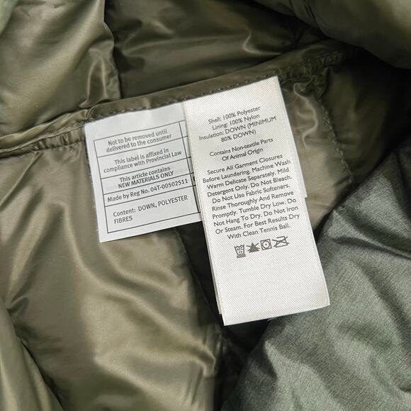 Eddie Bauer Women’s EB650 Down Puffer Vest Green Full Zip Size Medium outdoors - Picture 5 of 12